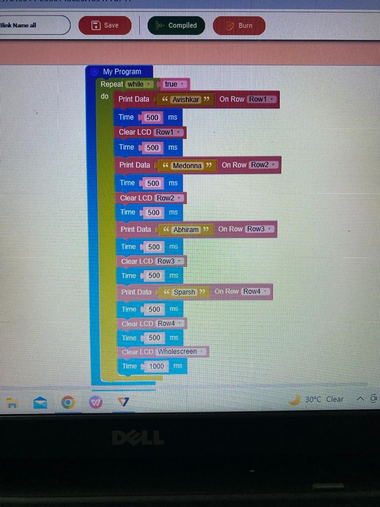 Blinking Names bot PKAbhiram - Avishkaar Project
